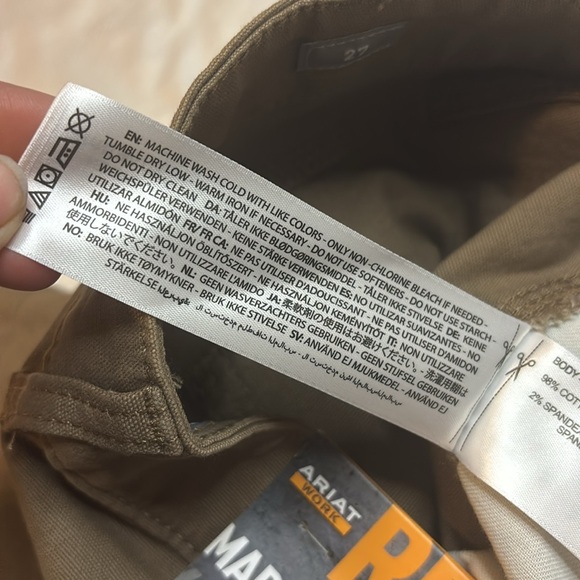 ✨Women’s Ariat Rebar Perfect Rise Stretch Made Tough Hard Working Shorts Size 27 - Picture 12 of 14